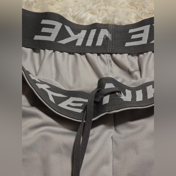 Nike Shorts Gray w/ dark Gray logo on leg
Elastic wst and drawstring sz. Large - Picture 2 of 8